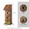 Set of 2 14.5"H Vintage Pallet Distressed Solid Wood Duplex Decorative Outdoor Garden Birdhouse
